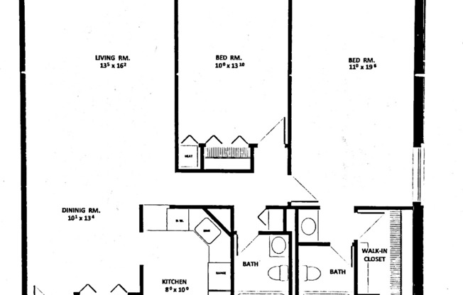 2 beds, 2 baths, 1,040 sqft, $3,000, Unit T110