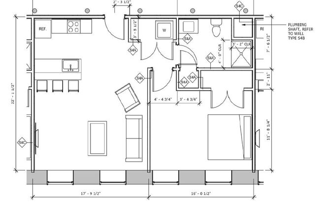 1 bed, 1 bath, 644 sqft, $1,875, Unit 1433