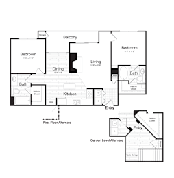 2 beds, 2 baths, 1,055 sqft, $3,378