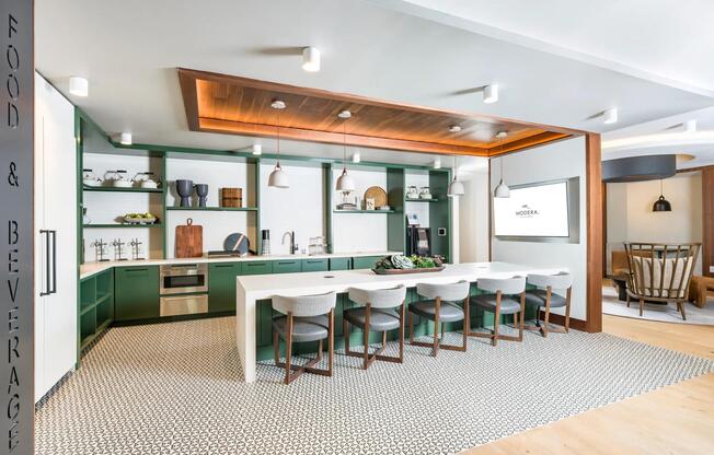 Tucked within the coworking lounge, this hospitality-inspired kitchen keeps you fueled and connected—without ever leaving your workspace.