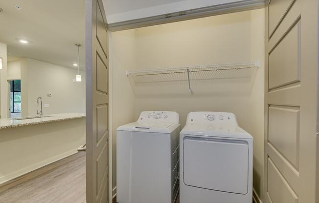 a washer and dryer in the laundry room of a house at The Augustan, Augusta