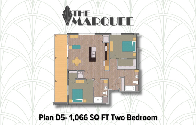2 beds, 2 baths, 1,066 sqft, $2,200, Unit #202