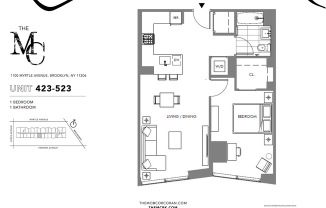 1 bed, 1 bath, $3,625, Unit 1523