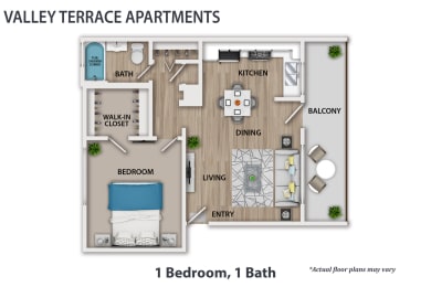 1 bed, 1 bath, 600 sqft, $1,820