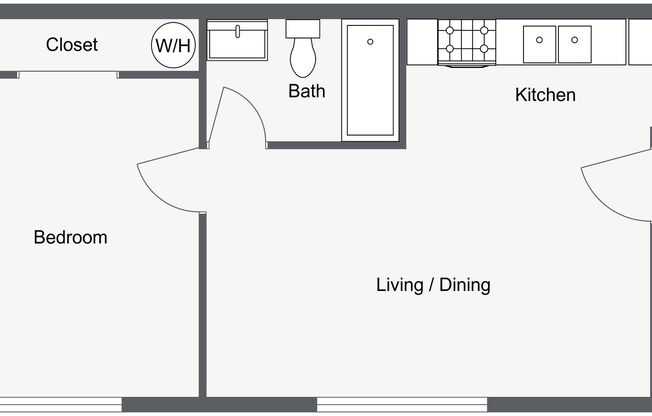 1 bed, 1 bath, 450 sqft, $870, Unit Unit 6592-12