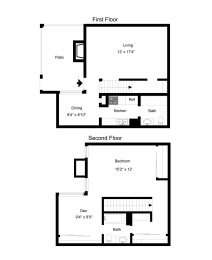 1 bed, 1.5 baths, 956 sqft, $1,178