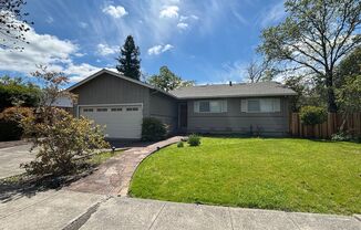 Single Level 3 Bedroom 2 Bathroom Bennett Valley Home with large private backyard