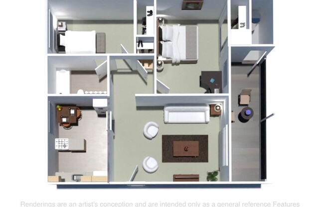 2 beds, 1 bath, 790 sqft, $1,395, Unit 506