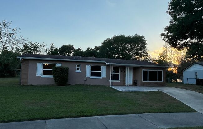 Modern Design 3 bedroom 2 bath home in traditional Orlando neighborhood. HUGE backyard with water views.