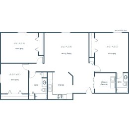 3 beds, 2 baths, 1,406 sqft, $1,550