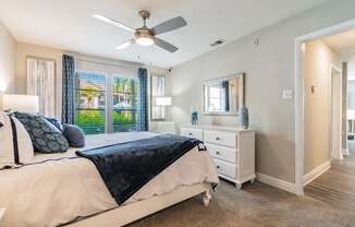 Bedroom With Ceiling Fan at Enclave on East, Largo, FL, 33771