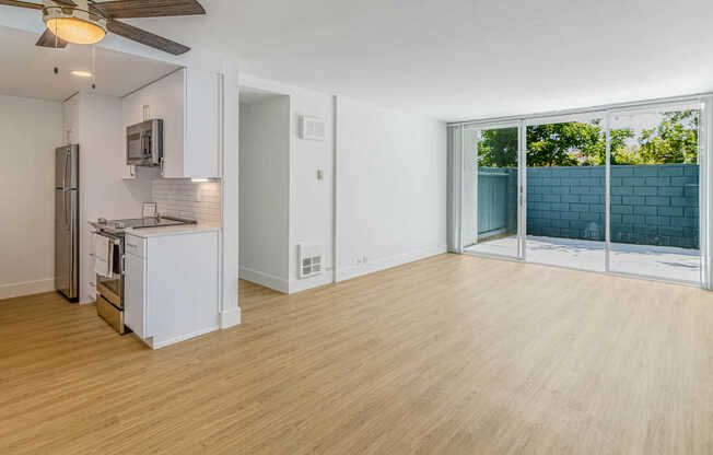 Living Room with Patio and Hard Surface Flooring