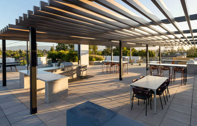 Rooftop Lounge and Grilling Area