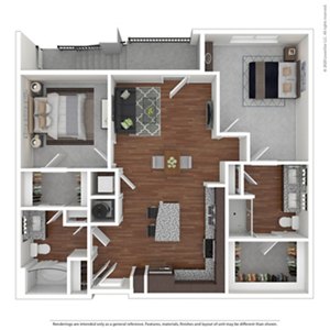 2 beds, 2 baths, 1,079 sqft, $2,726