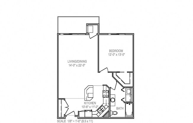 1 bed, 1 bath, 821 sqft, $1,650