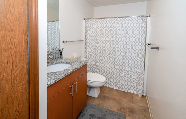 Luxurious Bathroom at Raleigh House Apartments, MRD Apartments, East Lansing, MI, 48823