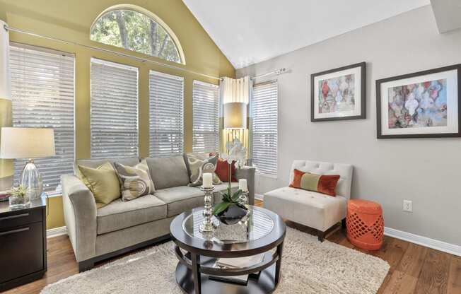 Bright Living Room at Regency Place, Raleigh, NC, 27606