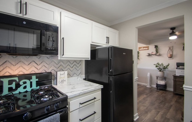 This is a photo of the kitchen in the Leasing Office of Colonial Ridge Apartmetns in the Pleasant Ridge neighborhood of Cincinnati, Ohio.