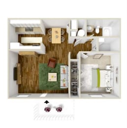 1 bed, 1 bath, 629 sqft, $1,187