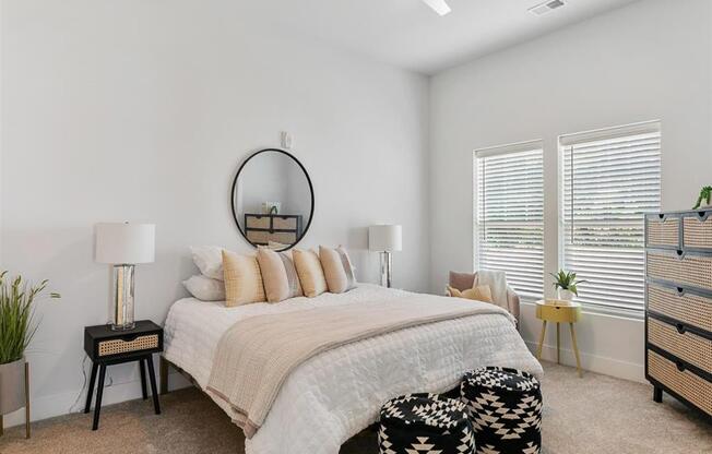 Bedroom with large windows at Bay Pointe at Summerville, Summerville, 29483