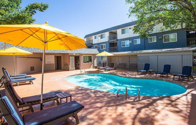 Pool Area at Encanto Lofts in Albuquerque New Mexico