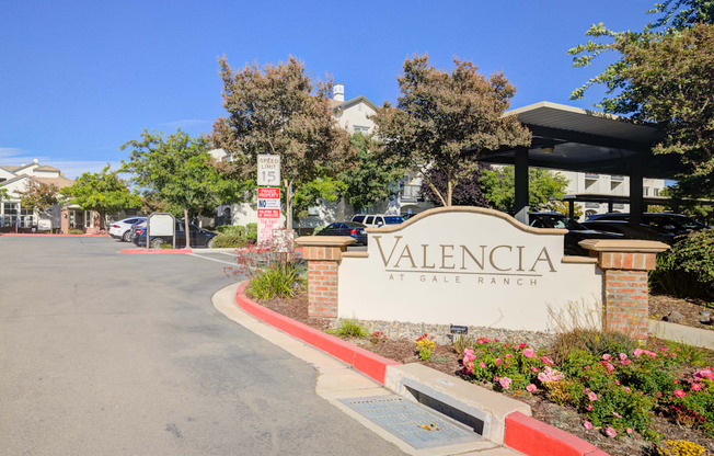 Entrance sign at Valencia at Gale Ranch, San Ramon, 94582
