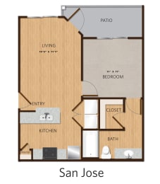 1 bed, 1 bath, 588 sqft, $918