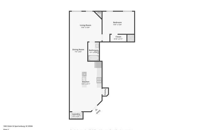 1 bed, 1 bath, 1,100 sqft, $1,250, Unit 10