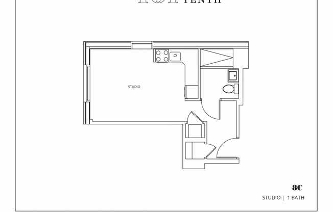 Studio, 1 bath, $4,100, Unit 8C