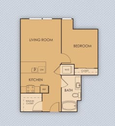 1 bed, 1 bath, 690 sqft, $1,863