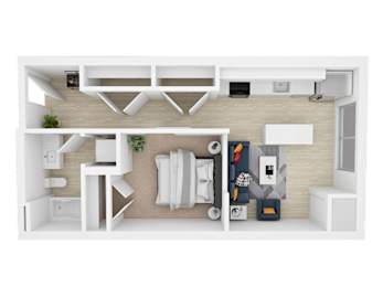 1 bed, 1 bath, 545 sqft, $1,386