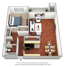1 bed, 1 bath, 650 sqft, $1,240