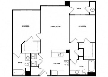 2 beds, 2 baths, 1,142 sqft, $2,820