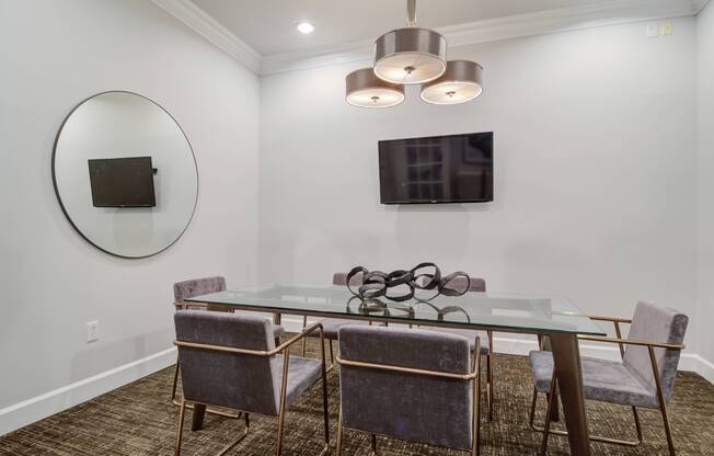 Conference room for apartments near downtown Atlanta.