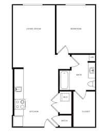 1 bed, 1 bath, 720 sqft, $1,637