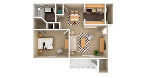 1 bed, 1 bath, 680 sqft, $1,119