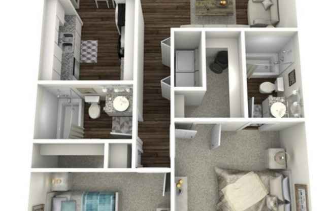 2 beds, 2 baths, 914 sqft, $949, Unit 7-247