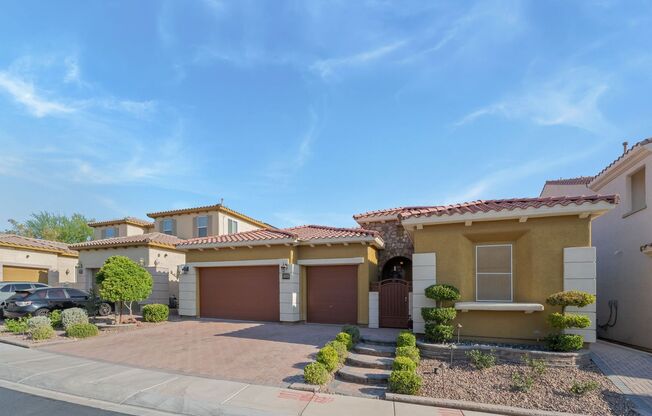 Single Story with a  Covered Spa, Cover Patio and 3 bedroom, 3 bathrooms, 3 car garage