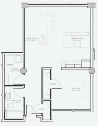 1 bed, 1 bath, 733 sqft, $1,340