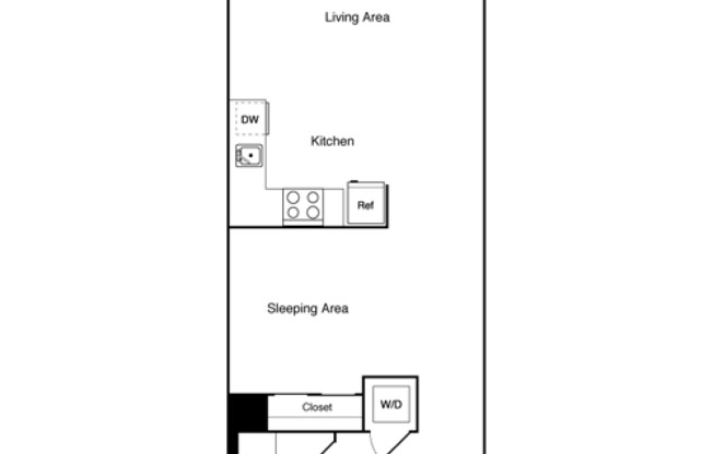 1 bed, 1 bath, 695 sqft, $2,360, Unit 421