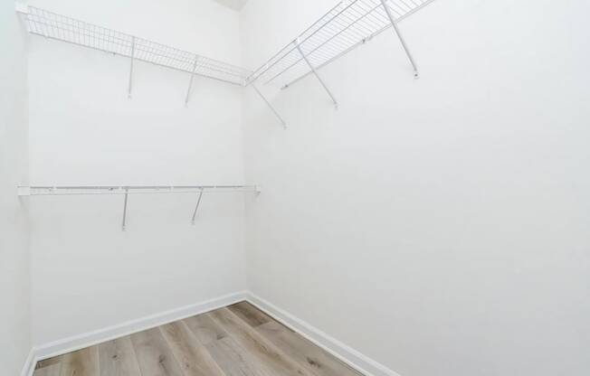 Large Walk In Closet with Shelves