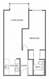 1 bed, 1 bath, $3,699