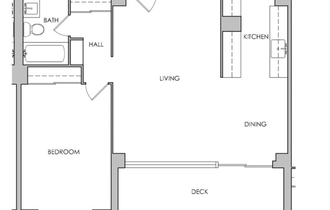 1 bed, 1 bath, 646 sqft, $1,495