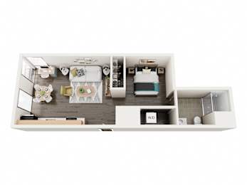 1 bed, 1 bath, 581 sqft, $1,886