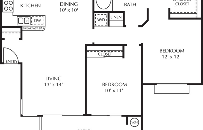 2 beds, 1 bath, 928 sqft, $2,901