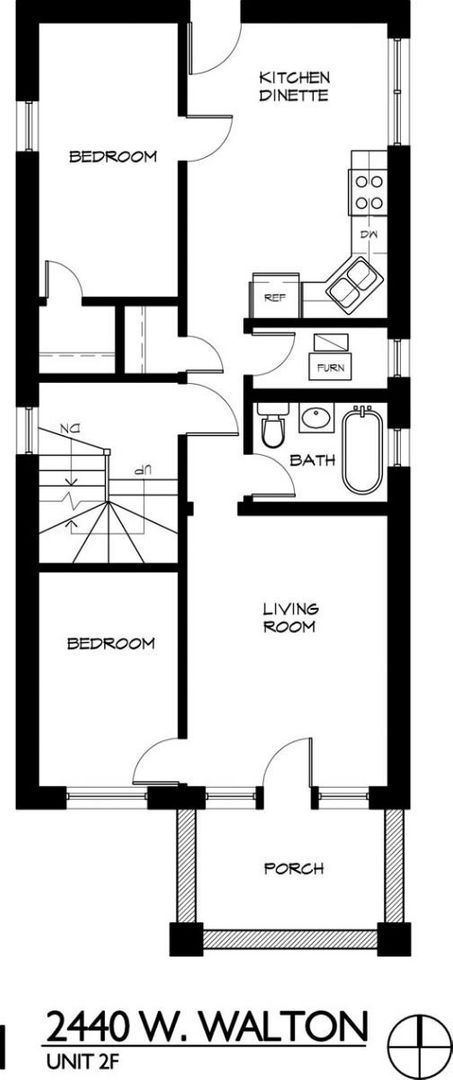 2 beds, 1 bath, 900 sqft, $1,850, Unit 2F