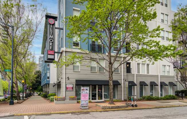 Biltmore at Midtown Apartments in Atlanta, GA photo of outside of leasing office