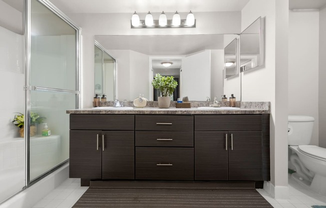 Bathroom With Vanity Lights at Pembroke Pines Landings, Florida