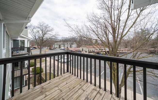 Balcony view at Alpine Slopes Apartments near Grand Rapids, MI