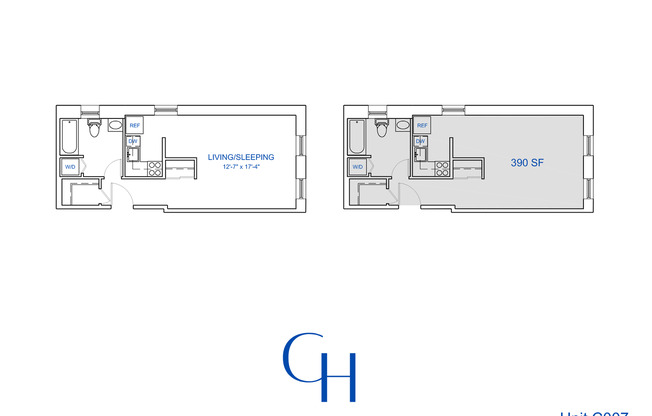Studio, 1 bath, 393 sqft, $1,394, Unit C-007